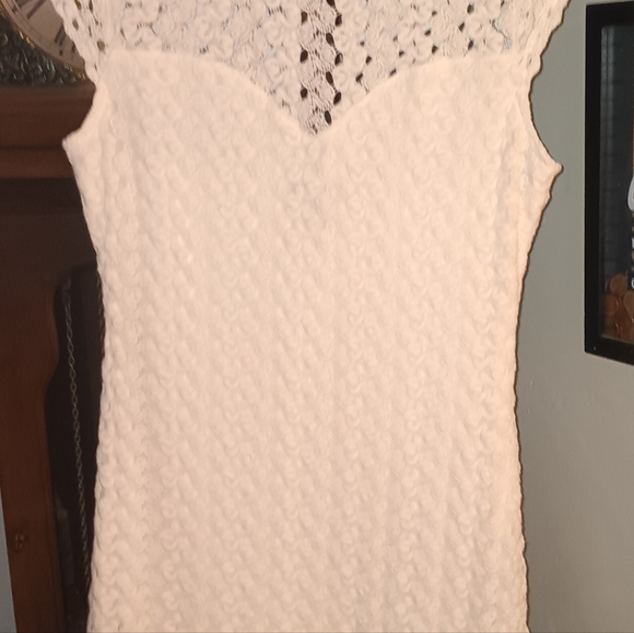 FOREVER 21 RETO STYLE CROCHETED MINI DRESS sz MED - Picture 1 of 11